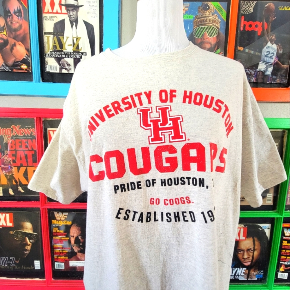 Vintage Gray Houston Cougars Champion tshirt